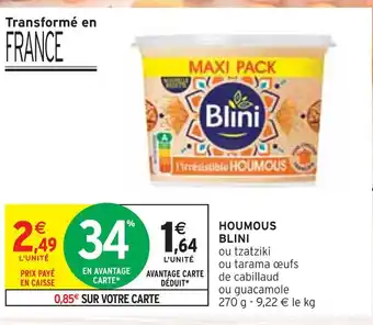 Intermarché BLINI HOUMOUS offre