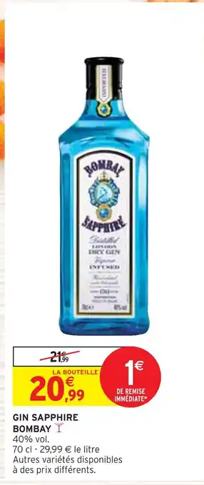 Intermarché BOMBAY GIN SAPPHIRE offre