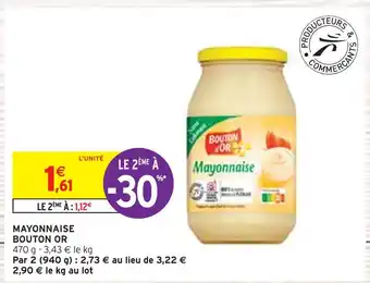 Intermarché BOUTON D'OR MAYONNAISE offre