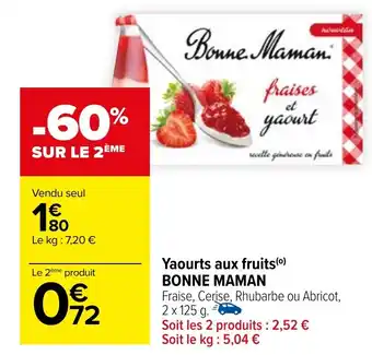 Carrefour Yaourts aux fruits(0) BONNE MAMAN offre