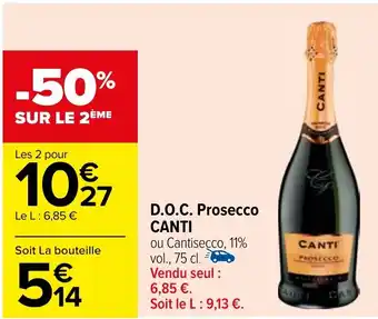Carrefour D.O.C. Prosecco CANTI offre