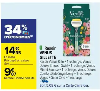 Carrefour i Rasoir VENUS GILLETTE offre