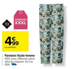 Carrefour Pantalon fluide femme offre