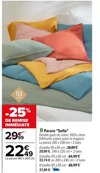 Carrefour Parure "Sofia" offre