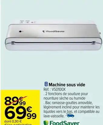 Carrefour Ⓡ Machine sous vide Réf.: VS0100X offre