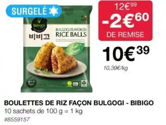 Costco BOULETTES DE RIZ FAÇON BULGOGI - BIBIGO offre