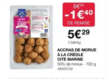 Costco ACCRAS DE MORUE À LA CRÉOLE CITÉ MARINE offre