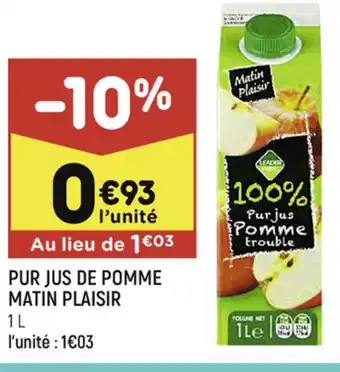 Pur Jus de Pomme Matin Plaisir