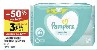 Lingettes Bébé Sensitive Pampers