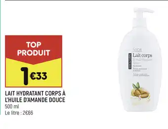 Leader Price Lait Hydratant Corps à l'Huile d'Amande Douce offre