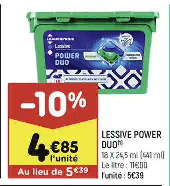 Leader Price Lessive Power Duo offre