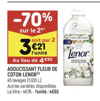 Leader Price Adoucissant Fleur de Coton Lenor offre
