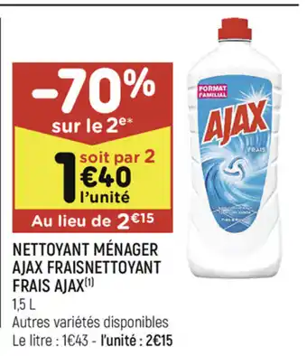 Nettoyant Ménager Ajax Fraisnettoyant