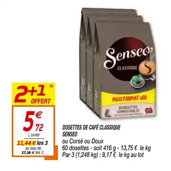 Netto Dosettes de Café Classique Senseo offre