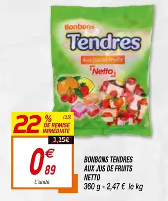 Netto Bonbons Tendres Aux Jus de Fruits offre