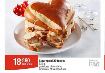 Cora Cœur garni 20 toasts offre