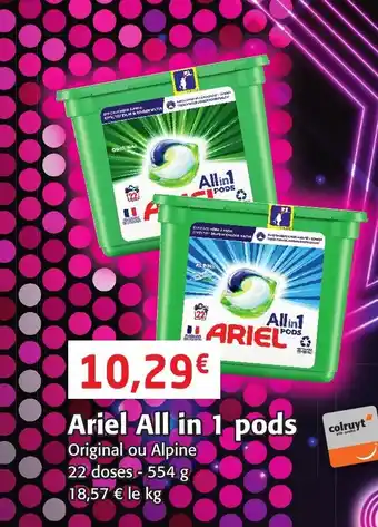Colruyt Ariel All in 1 Pods offre