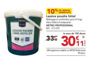METRO Lessive poudre hôtel offre