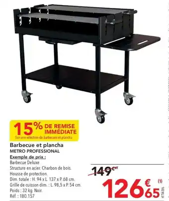 METRO Barbecue et plancha METRO PROFESSIONAL offre