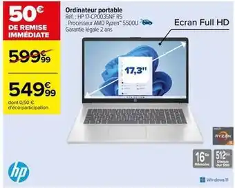 Carrefour Hp - ordinateur portable offre