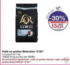 Monoprix Café en grains offre