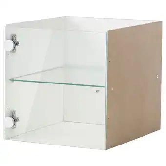 IKEA Kallax Structure à porte vitrée, blanc, 33x33 cm offre