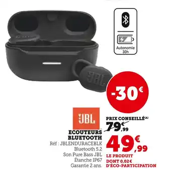 Super U JBL ECOUTEURS BLUETOOTH offre