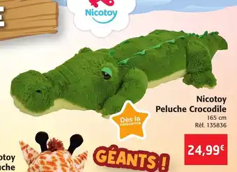 Colruyt Nicotoy Peluche Crocodile offre