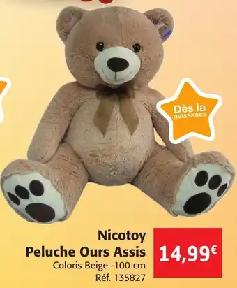 Colruyt Nicotoy Peluche Ours Assis offre