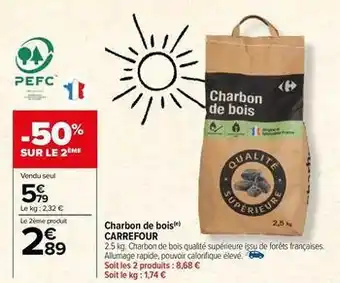 Carrefour Carrefour - charbon de bois offre