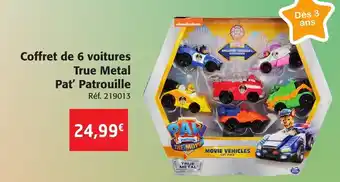 Colruyt Coffret de 6 Voitures True Metal offre