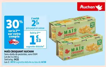 Auchan Supermarché AUCHAN MAÏS CROQUANT offre