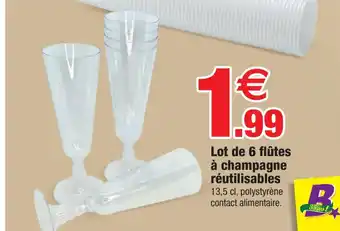 Lot de 6 flûtes
