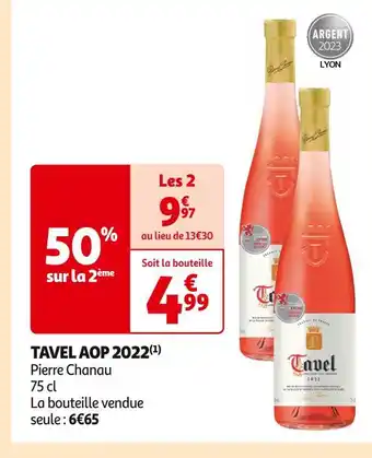 Auchan Supermarché Pierre Chanau TAVEL AOP 2022 offre