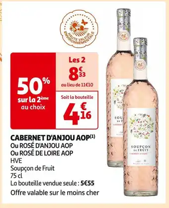 Auchan Supermarché Soupçon de Fruit CABERNET D'ANJOU AOP offre