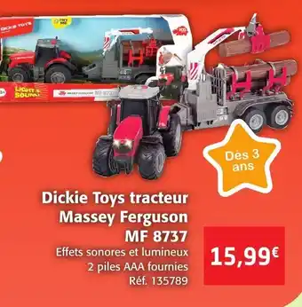 Dickie Toys Tracteur Massey Ferguson