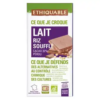 Auchan 2 + 1 Offert Au Choix Sur La Gamme De Chocolats Et De Thés Bio Ethiquable offre