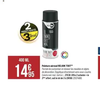 Bricorama Peinture aérosol RELOOK TOUT offre