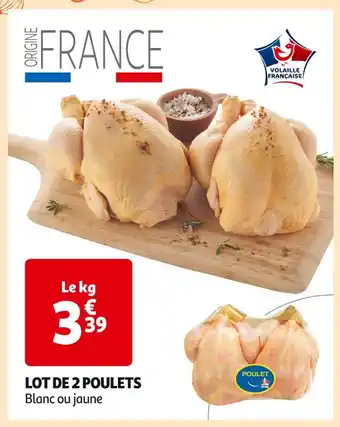 Auchan Supermarché LOT DE 2 POULETS offre