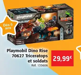Playmobil Dino Rise 70627 Triceratops Et Soldats