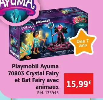 Colruyt Playmobil Ayuma 70803 Crystal Fairy offre