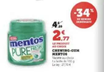 Super U CHEWING-GUM MENTOS offre