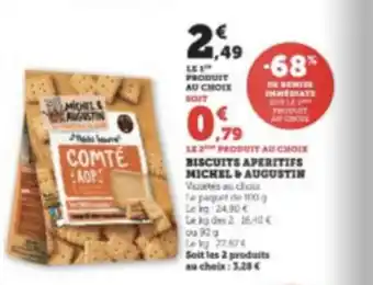 Super U BISCUITS APERITIFS MICHEL & AUGUSTIN offre