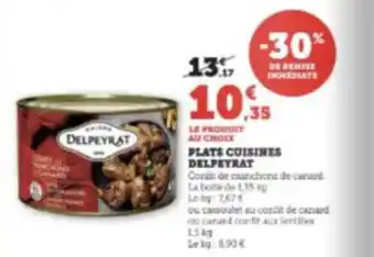 Super U PLATS CUISINES DELPEYRAT offre
