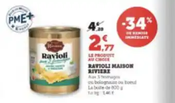 Super U RAVIOLI MAISON RIVIERE offre