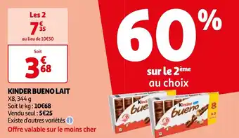 Auchan KINDER BUENO LAIT offre