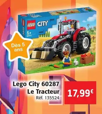 Colruyt Lego City 60287 Le Tracteur offre