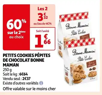 Auchan PETITS COOKIES PÉPITES DE CHOCOLAT BONNE MAMAN offre