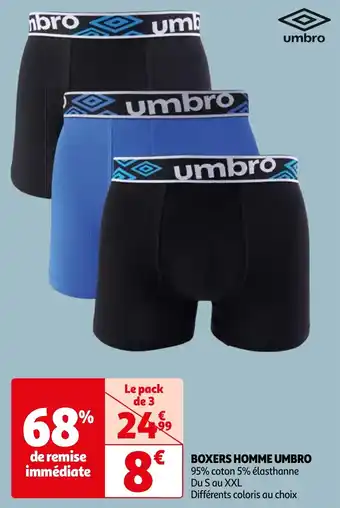 Auchan BOXERS HOMME UMBRO offre