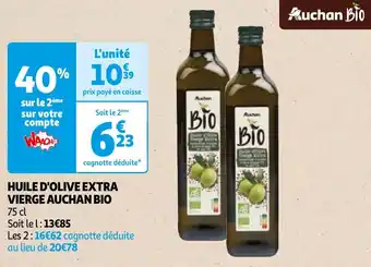 Auchan HUILE D'OLIVE EXTRA VIERGE AUCHAN BIO offre